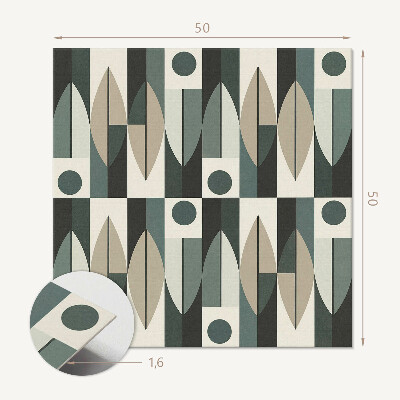 Quadratische wandpaneel selbstklebend Abstraktion in geometrischen Formen
