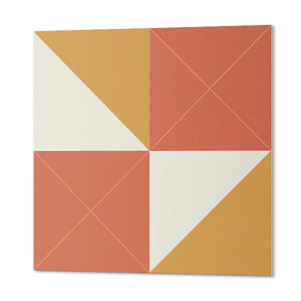 Quadratische wandpaneel selbstklebend Warme geometrische Akzente