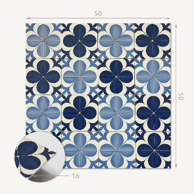 Quadratische wandpaneel selbstklebend Geometrie floraler Motive