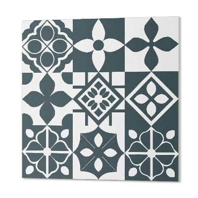 Quadratische wandpaneel Geometrische Formen auf Fliesen