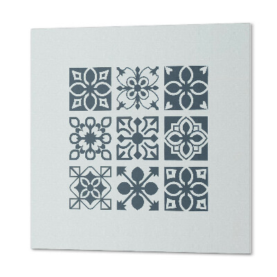 Quadratische wandpaneel selbstklebend Geometrische Anordnungen in quadratischen Mustern
