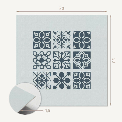 Quadratische wandpaneel selbstklebend Geometrische Anordnungen in quadratischen Mustern