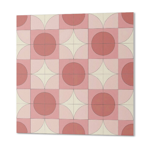 Quadratische wandpaneel Kreise mit Blumenmotiv