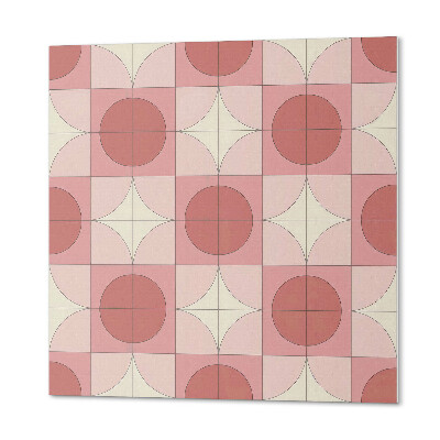Quadratische wandpaneel Kreise mit Blumenmotiv