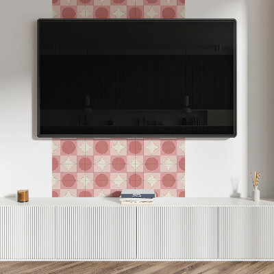 Quadratische wandpaneel Kreise mit Blumenmotiv