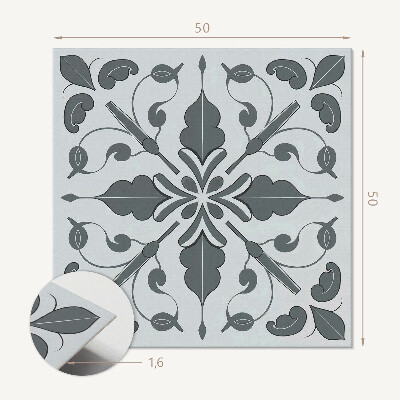 Quadratische wandpaneel Harmonie der Pflanzenformen