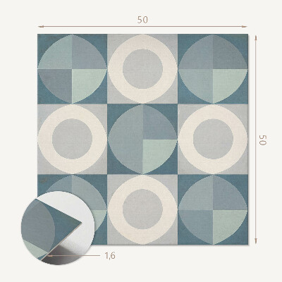 Quadratische wandpaneel selbstklebend Geometrisches Muster mit Kreisen