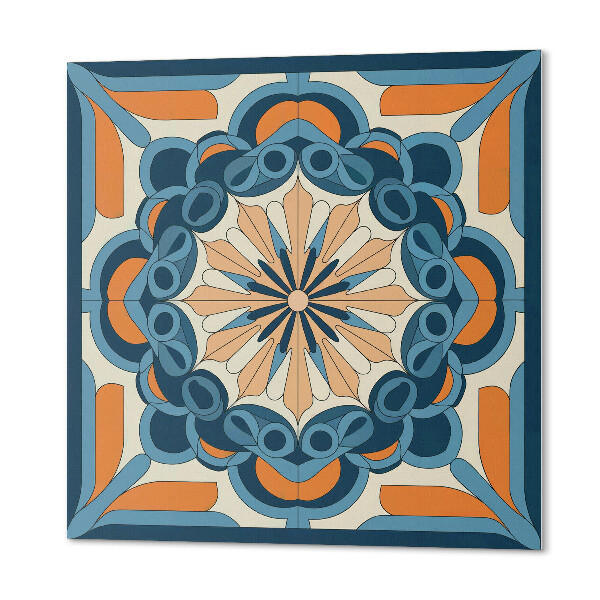 Quadratische wandpaneel Blumenmuster im Mandala-Stil