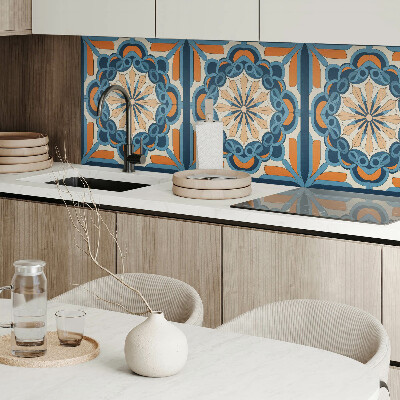 Quadratische wandpaneel Blumenmuster im Mandala-Stil