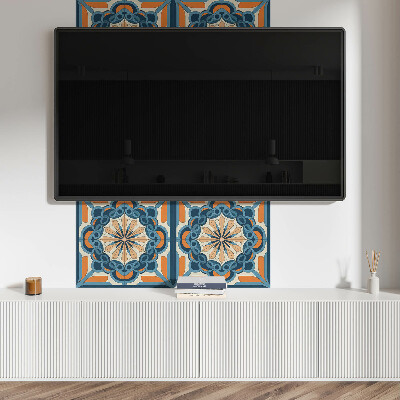 Quadratische wandpaneel Blumenmuster im Mandala-Stil