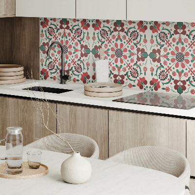 Quadratische wandpaneel Blumen im ausgewogenen symmetrischen Design