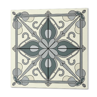 Quadratische wandpaneel selbstklebend Blumen mit eleganten Dekorationen
