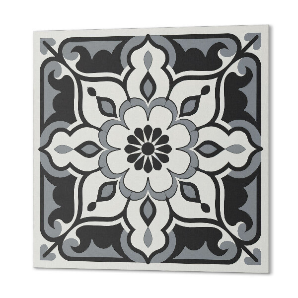 Quadratische wandpaneel Ornamente mit floralem Akzent