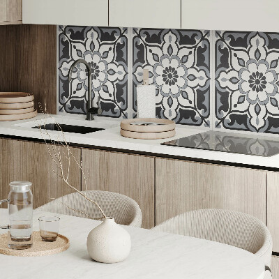 Quadratische wandpaneel Ornamente mit floralem Akzent