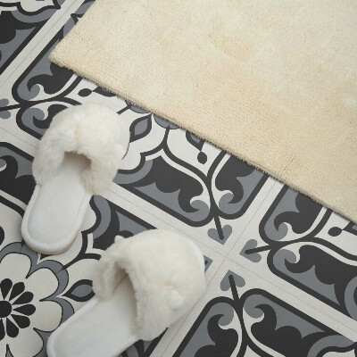 Quadratische wandpaneel Ornamente mit floralem Akzent