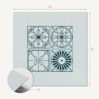 Quadratische wandpaneel Geometrie in einer gekachelten Version