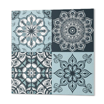 Quadratische wandpaneel selbstklebend Mesh-Mandalas in Mustern