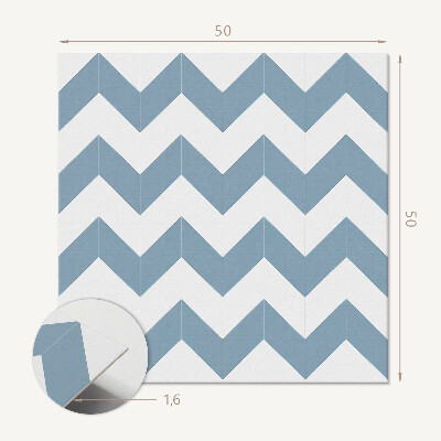 Quadratische wandpaneel Dynamische Zickzacklinien im Design