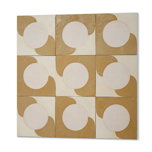 Quadratische wandpaneel Abstrakte Kreise und Bögen in der Geometrie