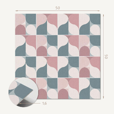 Quadratische wandpaneel selbstklebend Geometrische Figuren im abstrakten Stil