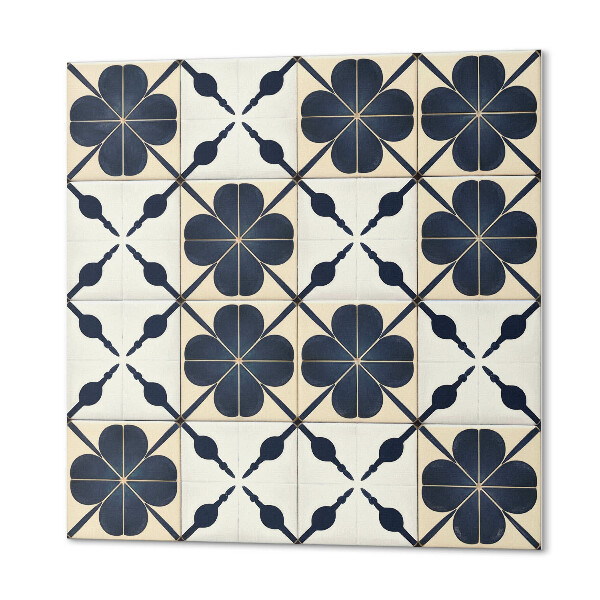 Quadratische wandpaneel Blumenmuster auf schlichtem Hintergrund
