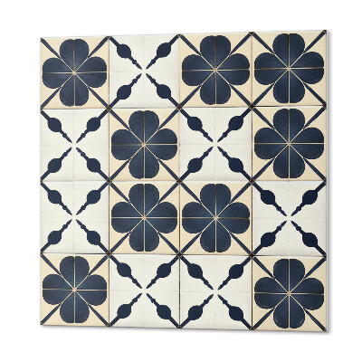 Quadratische wandpaneel Blumenmuster auf schlichtem Hintergrund