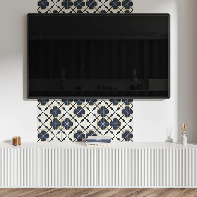 Quadratische wandpaneel Blumenmuster auf schlichtem Hintergrund