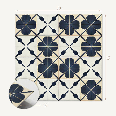 Quadratische wandpaneel Blumenmuster auf schlichtem Hintergrund