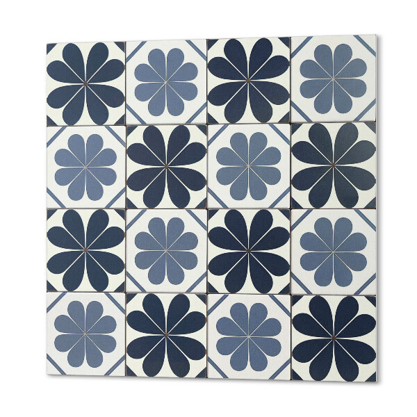 Quadratische wandpaneel selbstklebend Blumenmuster auf Keramikfliesen