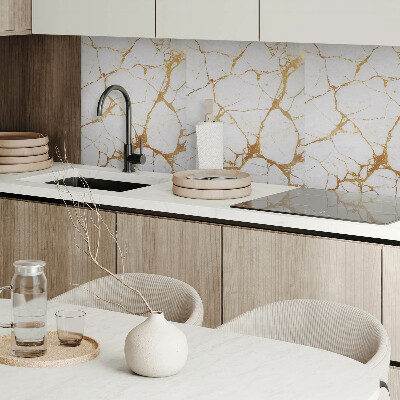Quadratische wandpaneel selbstklebend Elegantes Marmormuster mit filigranen Adern