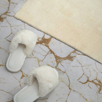 Quadratische wandpaneel selbstklebend Elegantes Marmormuster mit filigranen Adern