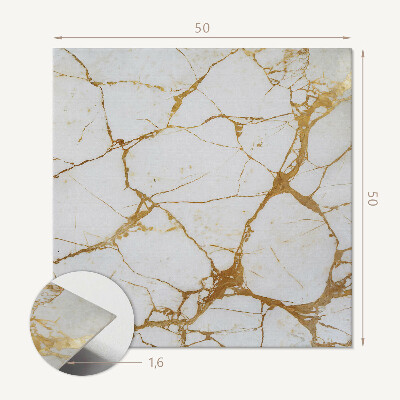 Quadratische wandpaneel selbstklebend Elegantes Marmormuster mit filigranen Adern