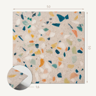 Quadratische wandpaneel selbstklebend Mosaik mit intensiven Farben
