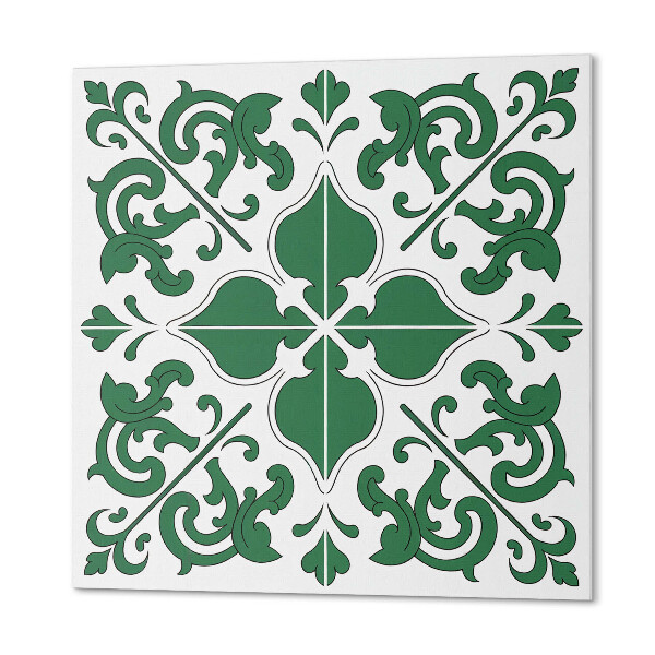 Quadratische wandpaneel Dekorative Pflanzenakzente mit Ornamenten