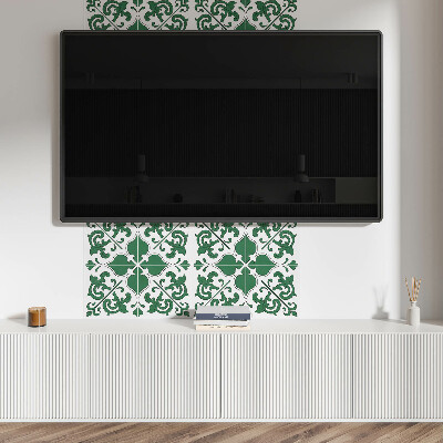 Quadratische wandpaneel Dekorative Pflanzenakzente mit Ornamenten
