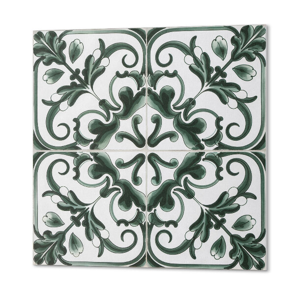 Quadratische wandpaneel selbstklebend Florale Motive in quadratischer Anordnung