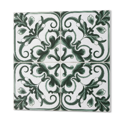Quadratische wandpaneel selbstklebend Florale Motive in quadratischer Anordnung