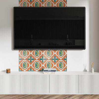 Quadratische wandpaneel Mosaik mit Pflanzenelementen
