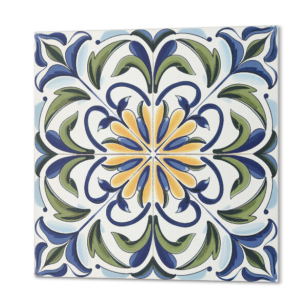 Quadratische wandpaneel Blumenmuster mit Pflanzenelementen