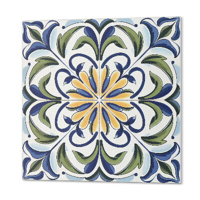 Quadratische wandpaneel Blumenmuster mit Pflanzenelementen
