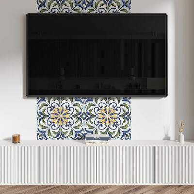 Quadratische wandpaneel Blumenmuster mit Pflanzenelementen