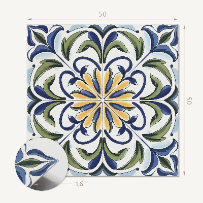 Quadratische wandpaneel Blumenmuster mit Pflanzenelementen