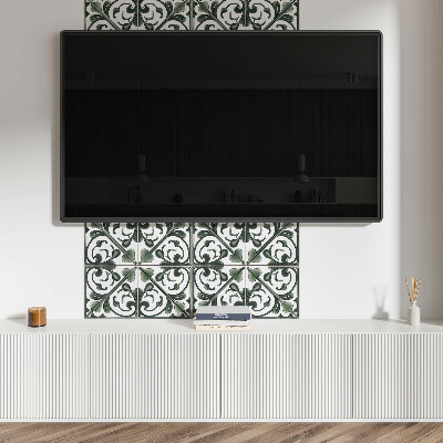 Quadratische wandpaneel selbstklebend Stilvolles Muster mit Pflanzendetails