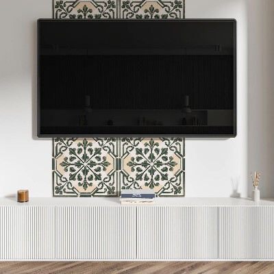Quadratische wandpaneel selbstklebend Blumenmuster auf Keramik