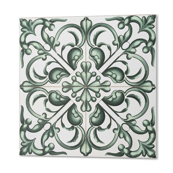 Quadratische wandpaneel Pflanzenharmonie im symmetrischen Design