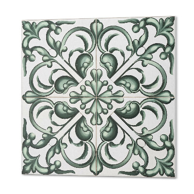 Quadratische wandpaneel Pflanzenharmonie im symmetrischen Design