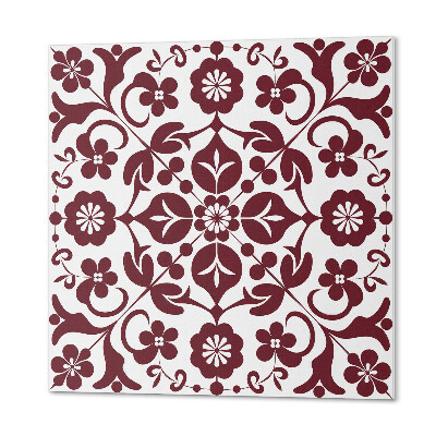 Quadratische wandpaneel Ornamente mit Blumen in harmonischer Kombination