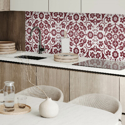 Quadratische wandpaneel Ornamente mit Blumen in harmonischer Kombination