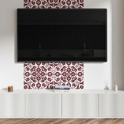 Quadratische wandpaneel Ornamente mit Blumen in harmonischer Kombination