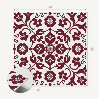 Quadratische wandpaneel Ornamente mit Blumen in harmonischer Kombination